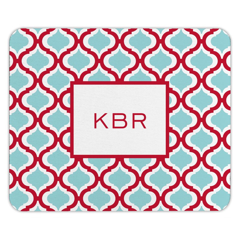 boatman geller kate red & teal mouse pad
