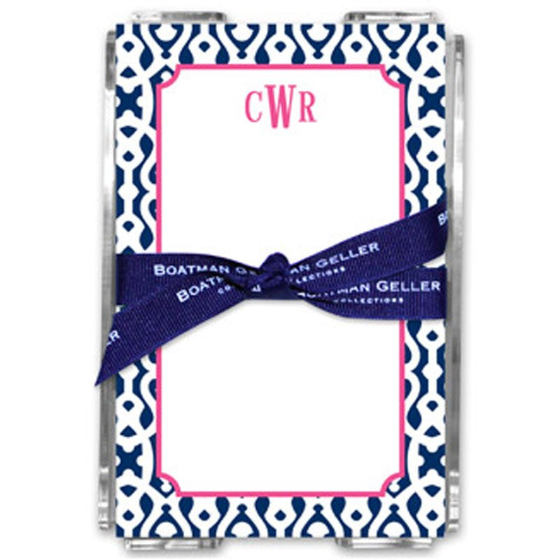 boatman geller cameron navy note sheets in acrylic note sheets