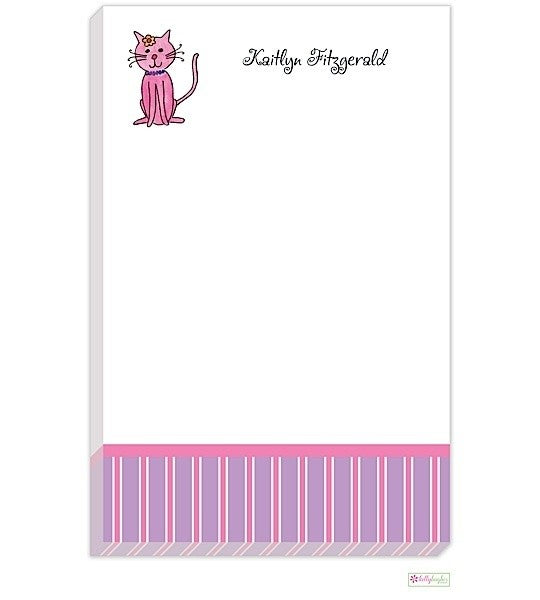 personalized - kitty kitty notepad