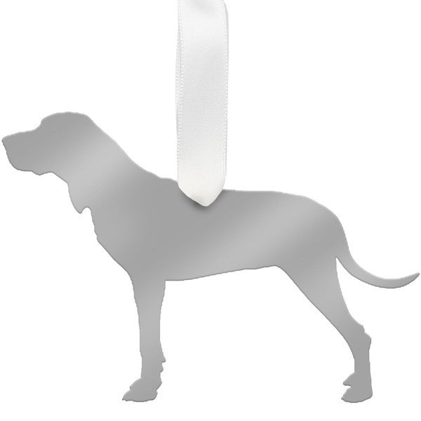 moon and lola hound christmas ornament - silver