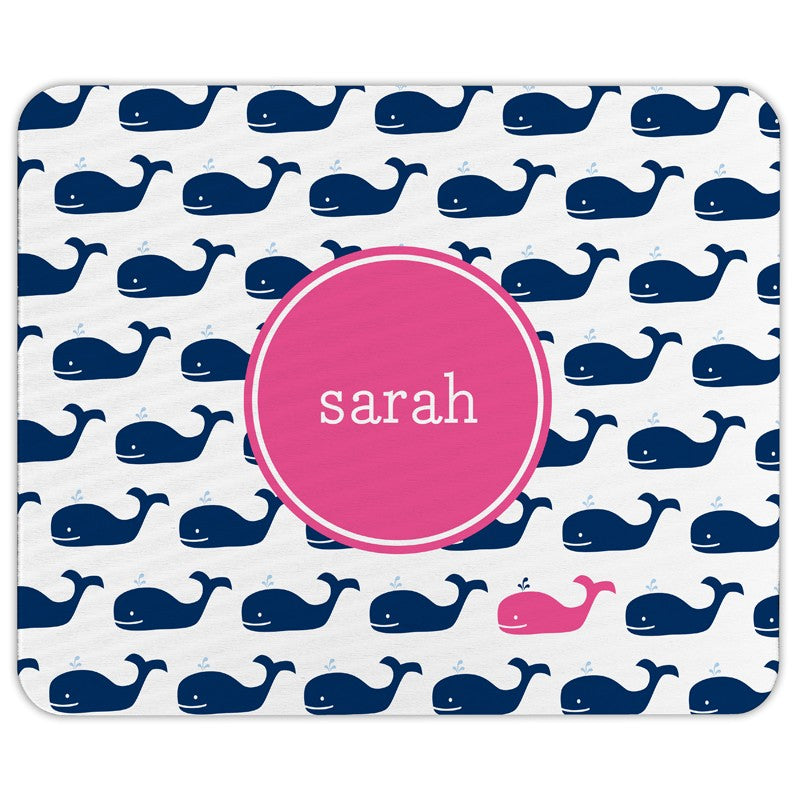 boatman geller whale repeat navy mouse pad