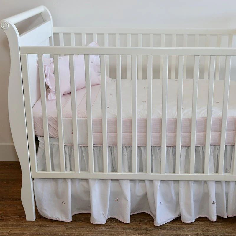 gordonsbury rosebuds embroidered crib skirt