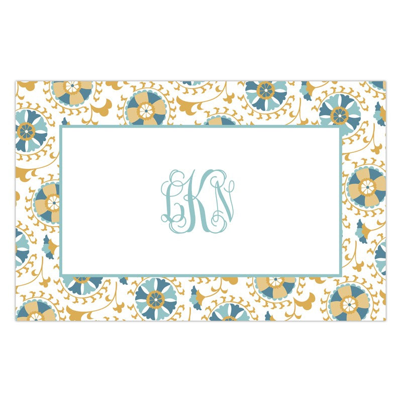 boatman geller suzani gold disposable placemats