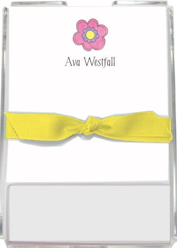 personalized memo sets pink daisy