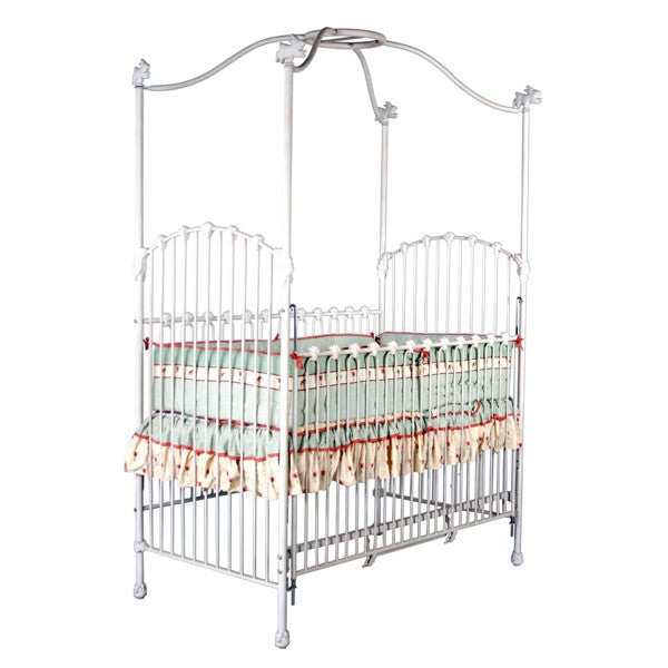bunny finials iron canopy crib