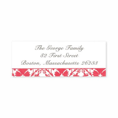 boatman geller damask red address labels
