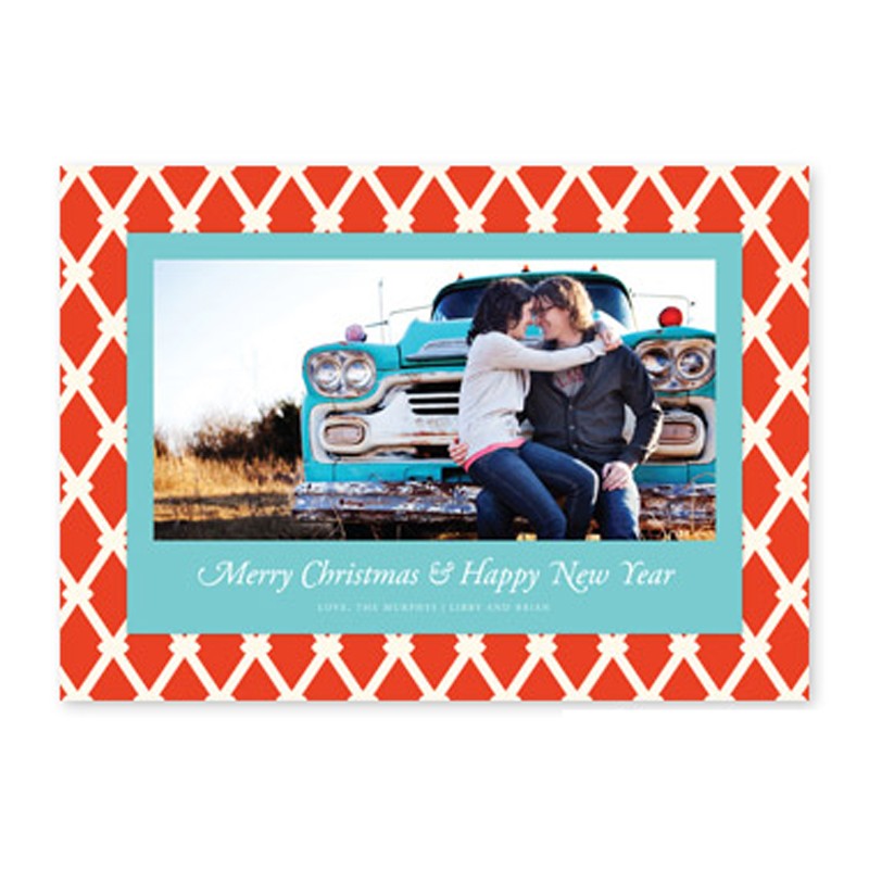 boatman geller claire light red & aqua photocard