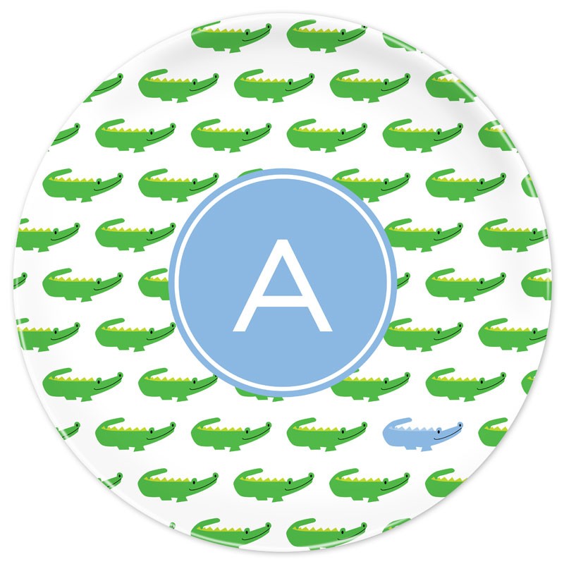 boatman geller alligator repeat blue plate