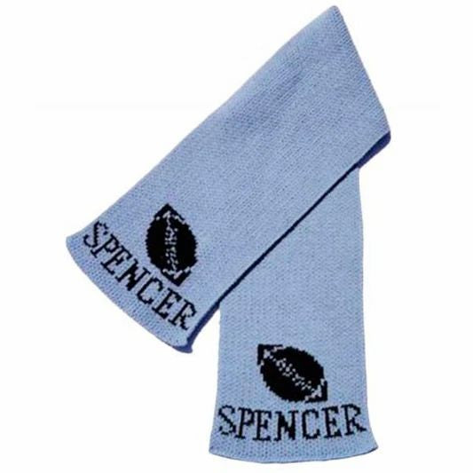 personalized scarf with name and football