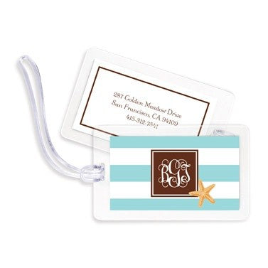 boatman geller stripe starfish bag tags