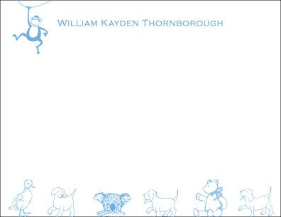 blue animals children's stationary