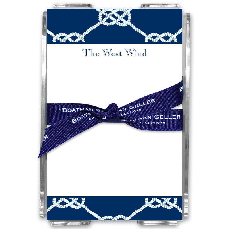 boatman geller nautical knot navy acrylic note sheets