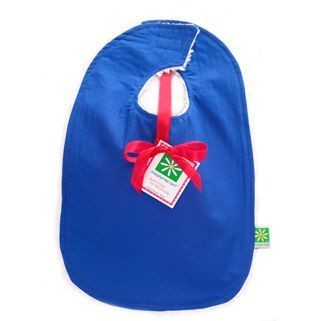 personalized solid blue bib