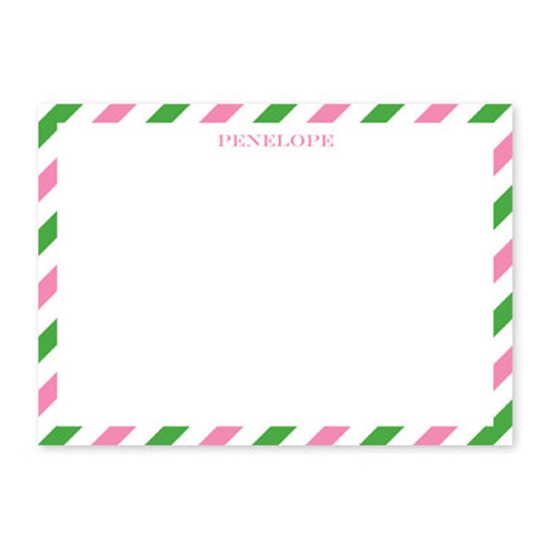 boatman geller via pink & green flat notecard