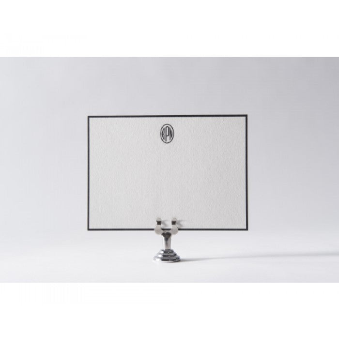 oval monogram cards