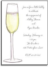 personalized invitations a little bubbly