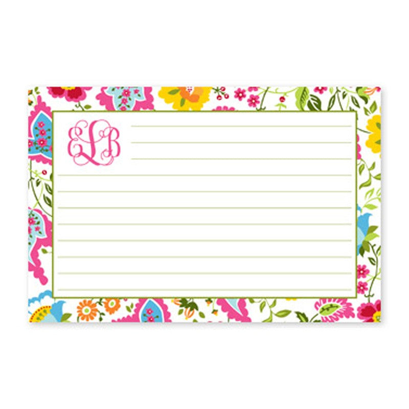 boatman geller bright floral recipe card