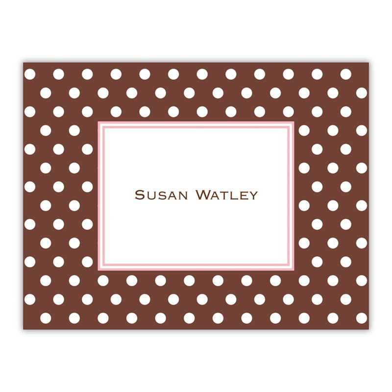 boatman geller dot brown foldover note cards