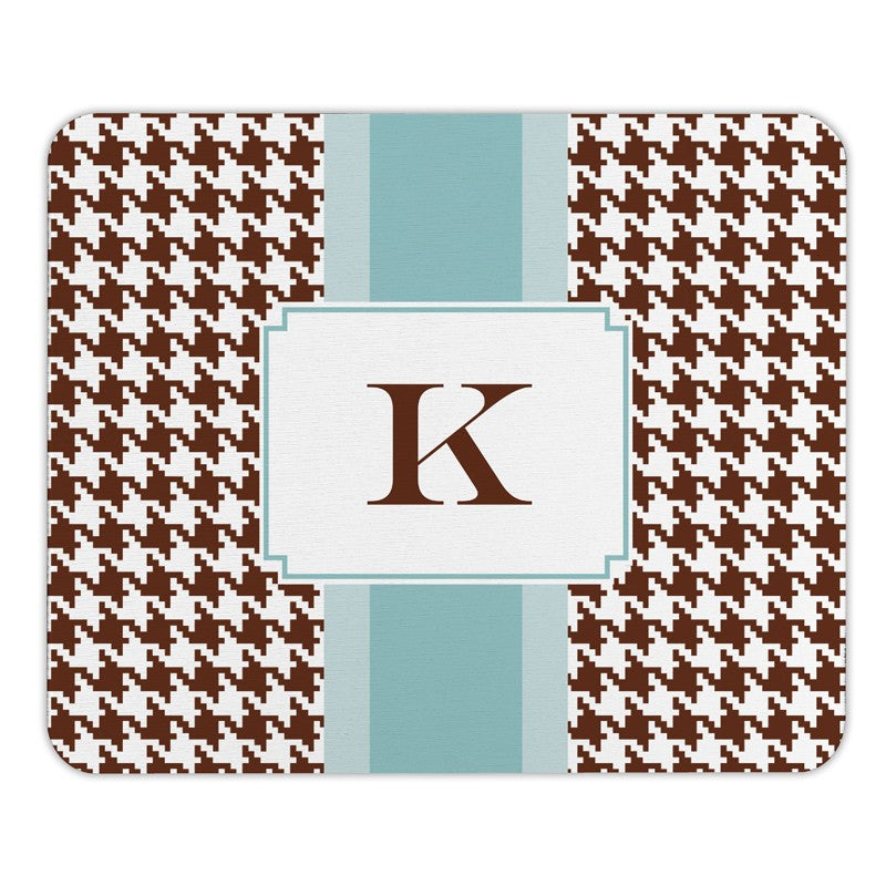 boatman geller alex houndstooth chocolate mouse pad