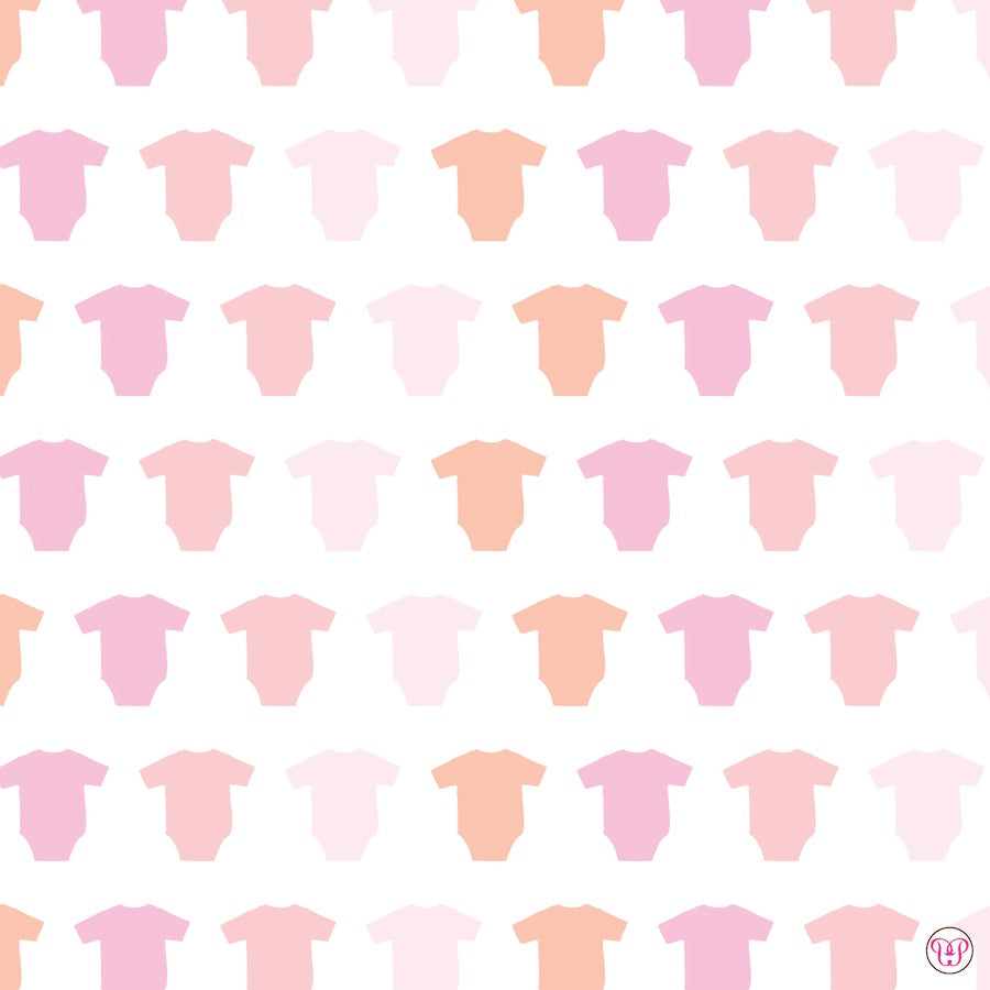 wee onesie pink children's stationery
