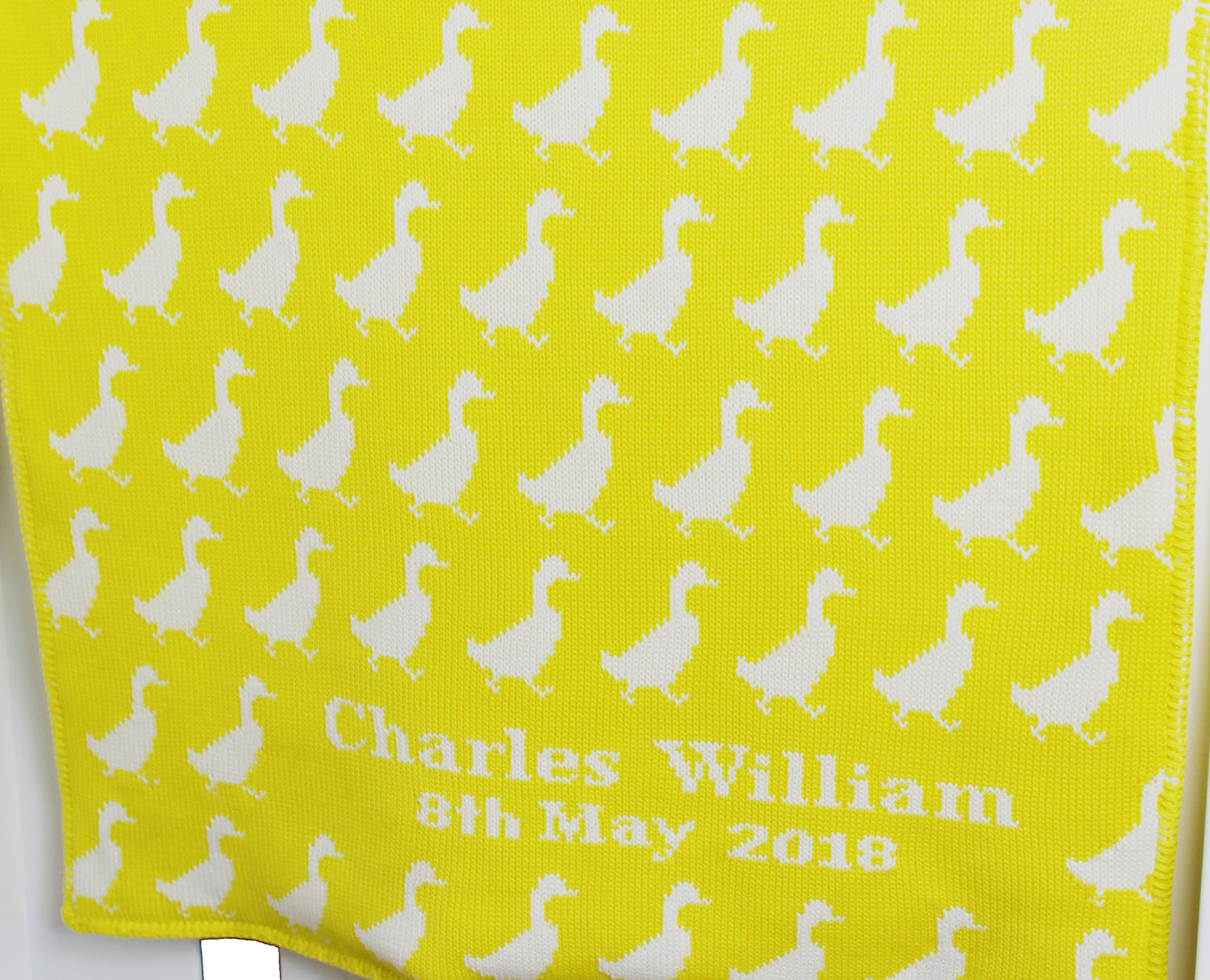 yellow duckling baby blanket
