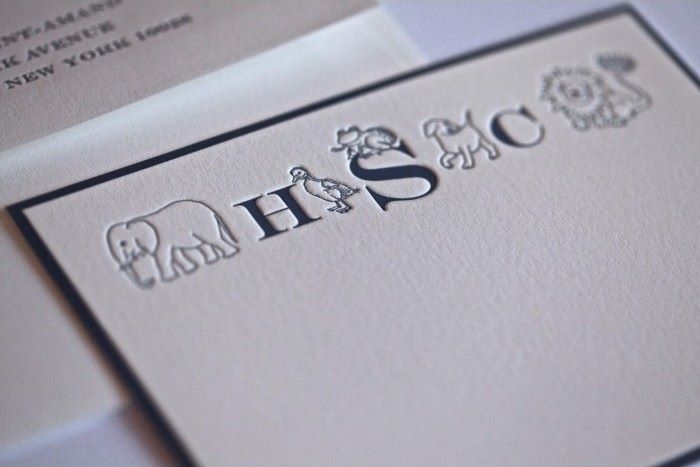 children's letterpress stationery