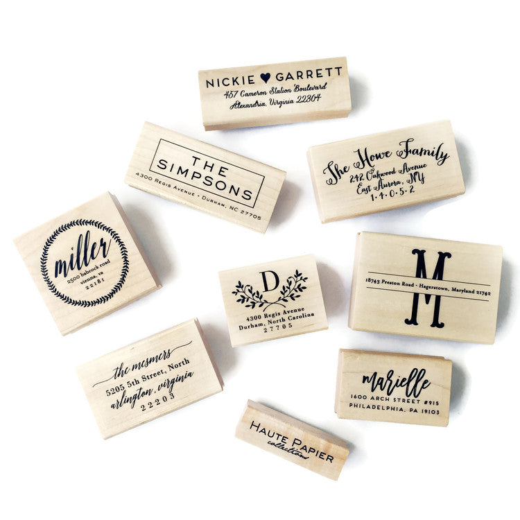 haute papier return address stamps