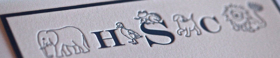letterpress kid's stationery