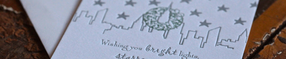 letterpress new years photo cards