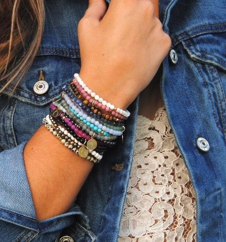 semi-precious stone, crystal bracelets and necklaces