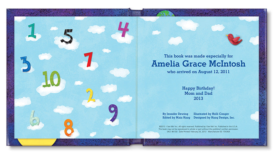Personalized 1-2-3 Blast Off with Me! Board Book