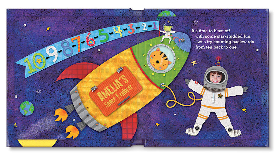 Personalized 1-2-3 Blast Off with Me! Board Book