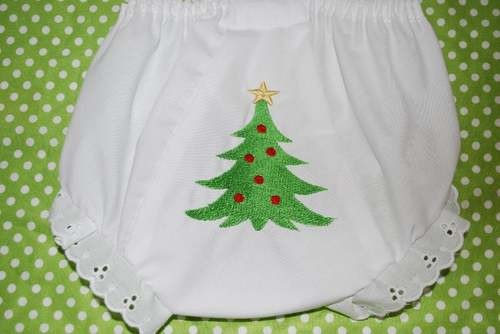 baby's first christmas bloomers