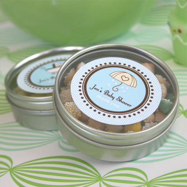 baby shower favor round labels 2.25" (set of 24)
