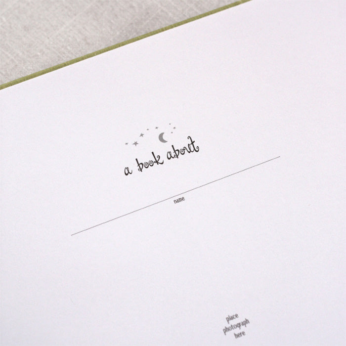 baby's first book - pear green by rag & bone bindery