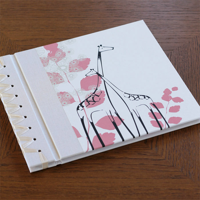 baby's first book - pink giraffe by rag & bone bindery