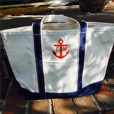 boat tote - navy