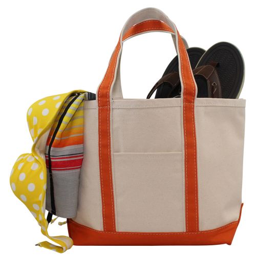 boat tote - orange