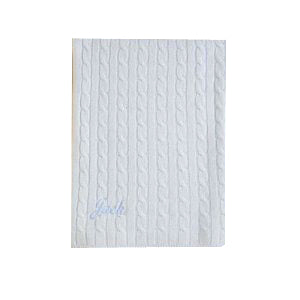 cashmere baby blanket - blue