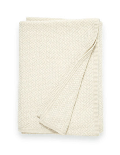 cashmere baby cable throw blanket
