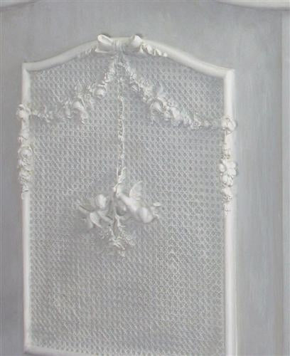 cherubini crib (washed blue & creme)
