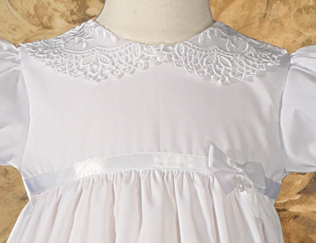 christening dress w/ lace collar
