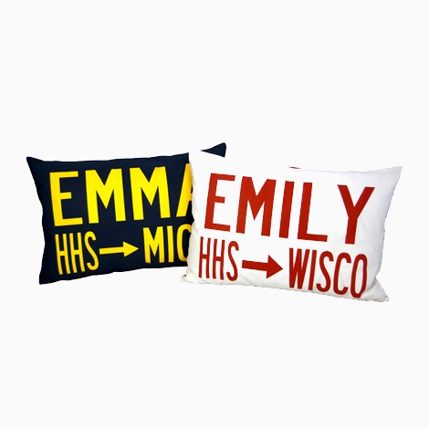 custom college pillow