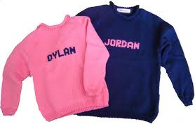 custom knit personalized name sweater
