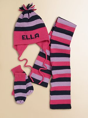 custom knit stripe cotton scarf