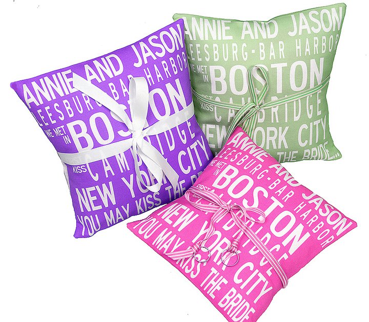 custom wedding pillows