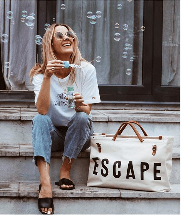 custom text weekender tote- YOUR Design