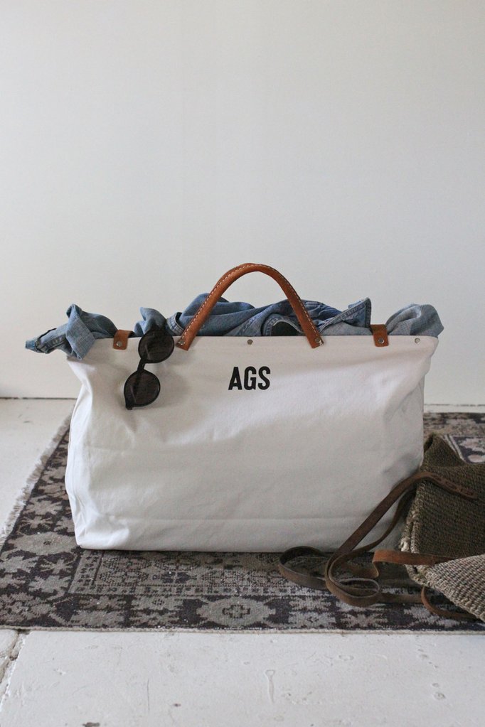 custom text weekender tote- YOUR Design