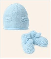 emile-et-rose baby hat and bootie gift set