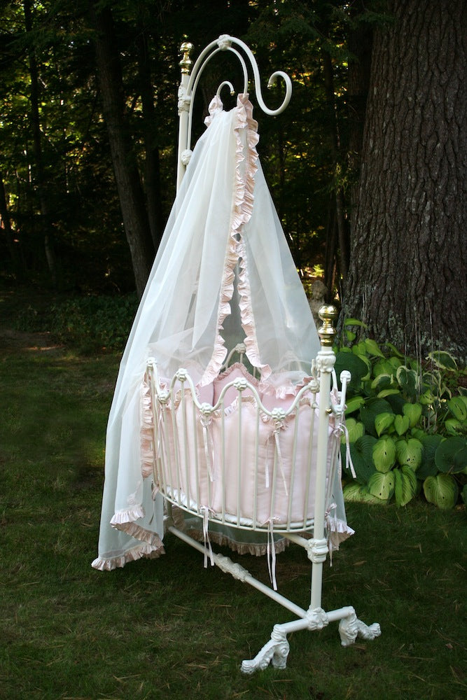 florence cradle bedding - silk velvet & dupioni silk  (contact us for pricing)
